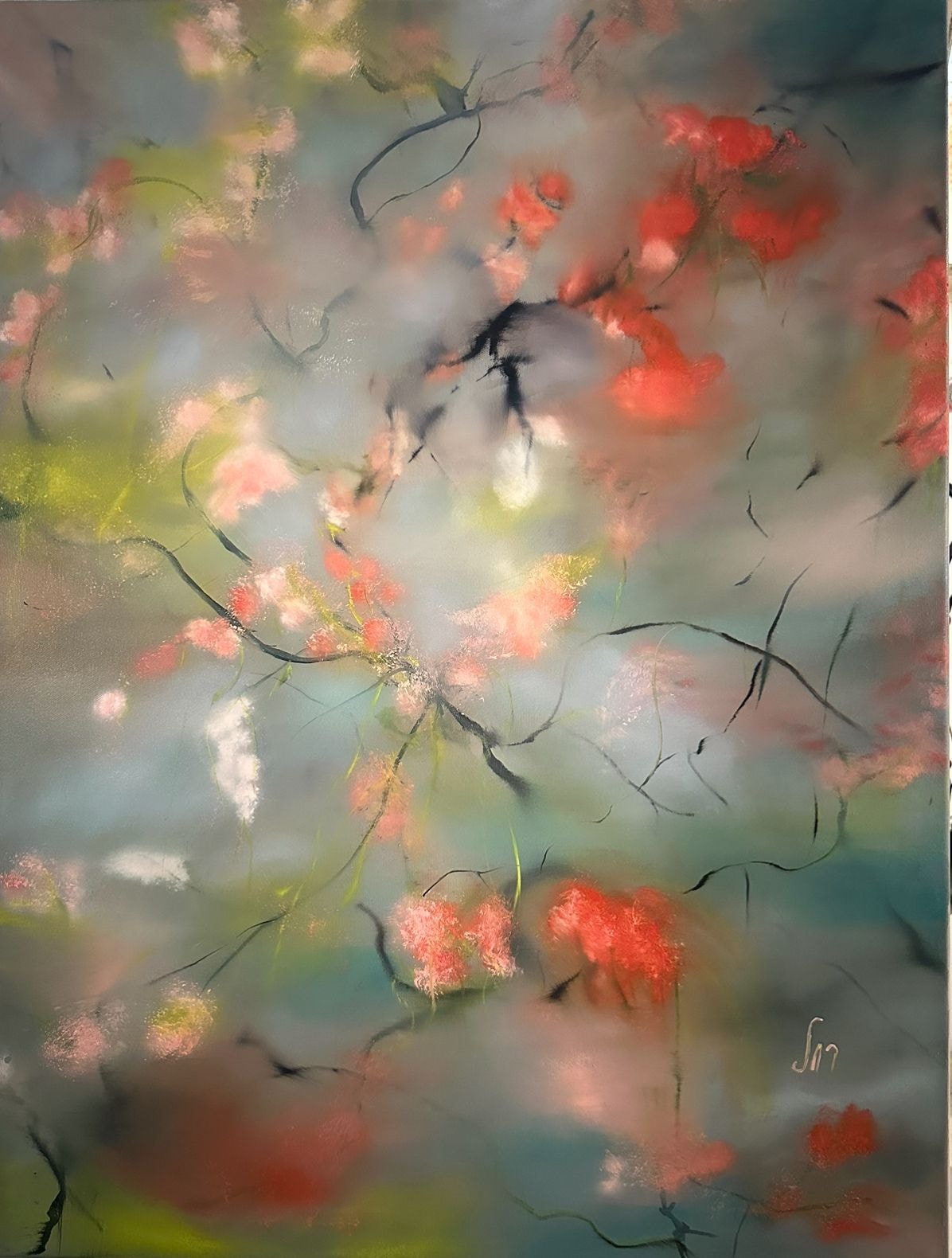 “Parfum d’été 2”, painting by Martine Rachel Ovadia