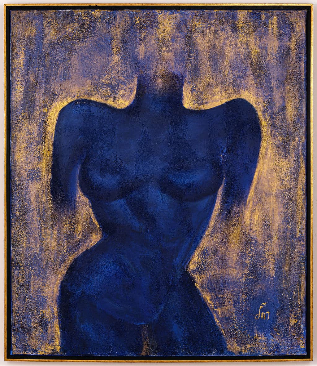 “Blue Nude”, painting by Martine Rachel Ovadia
