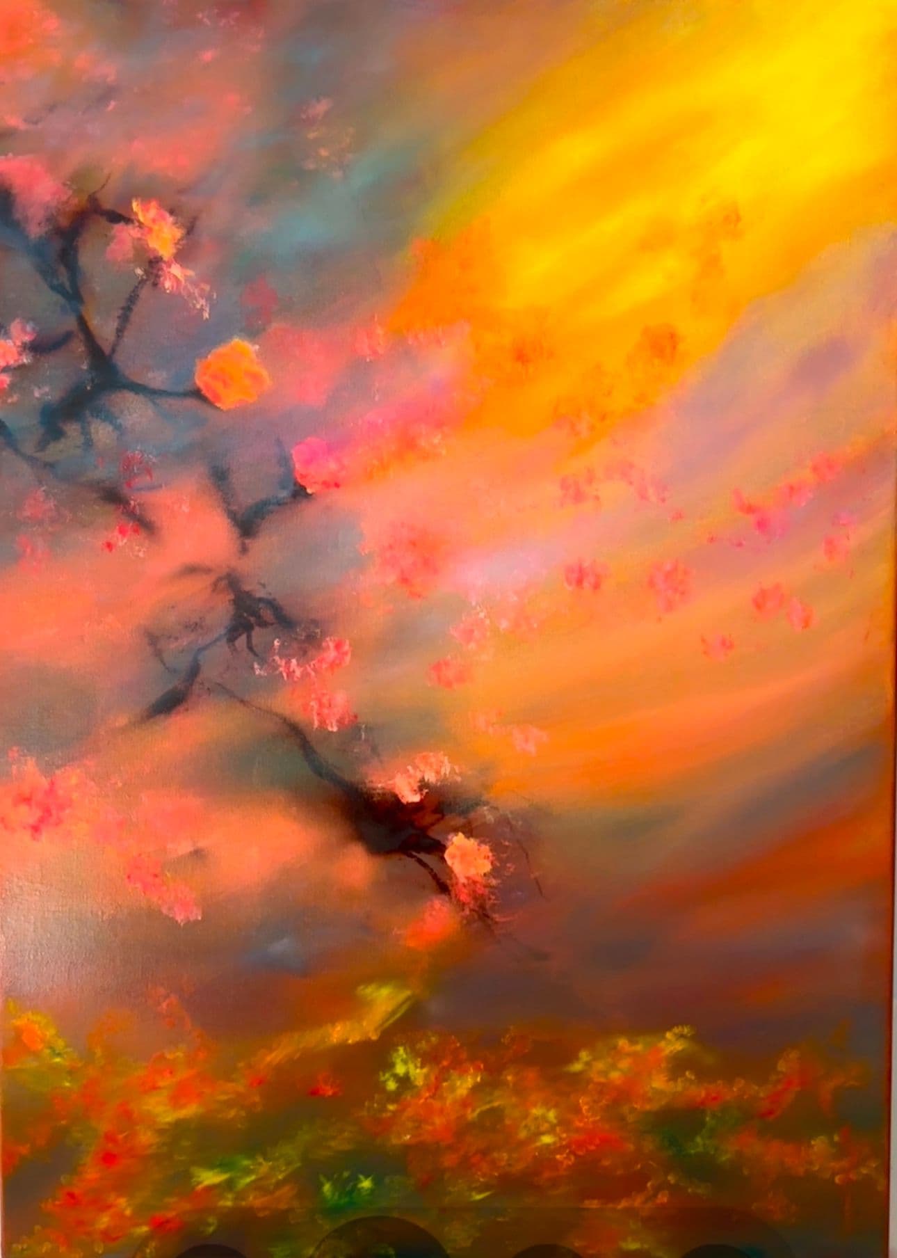 “Parfum d'été 3”, painting by Martine Rachel Ovadia