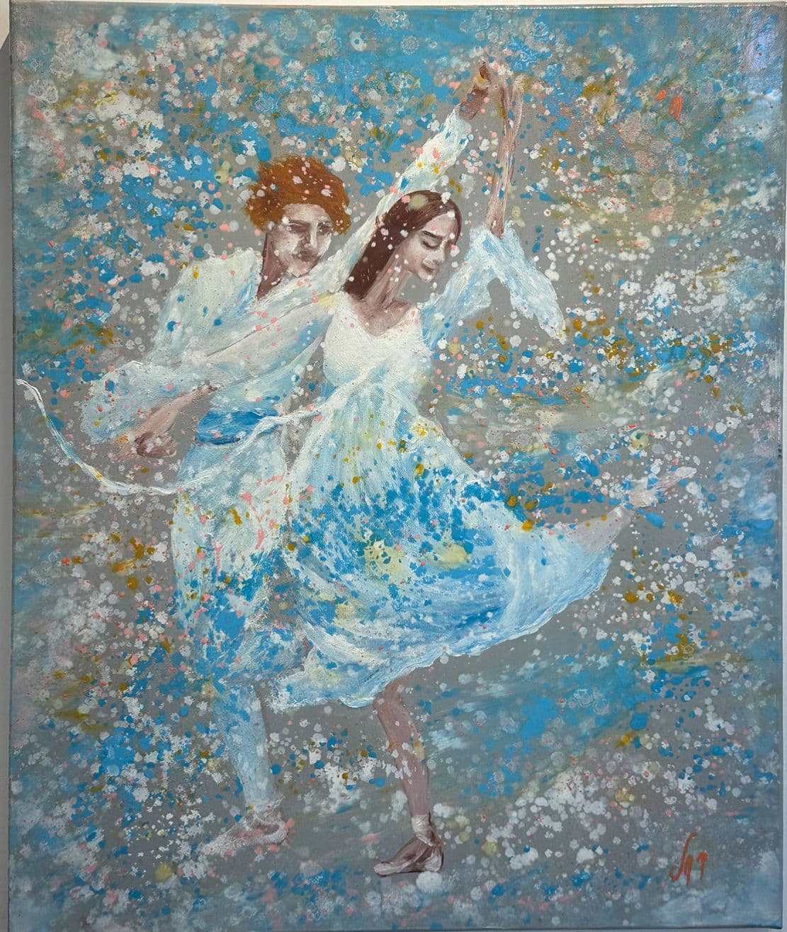 “We will dance again (Couple)”, painting by Martine Rachel Ovadia
